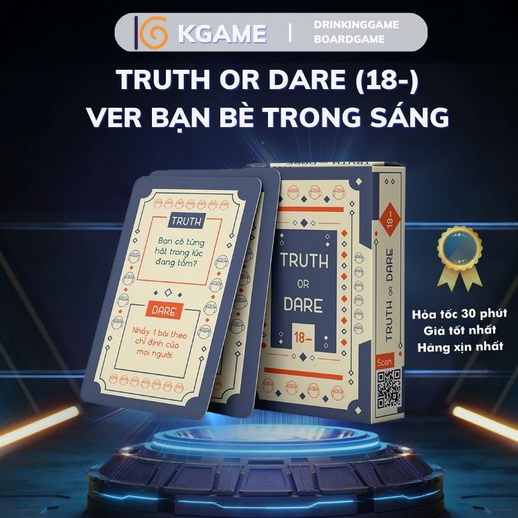 Bộ bài Truth Or Dare 18-, bộ bài Thách hay thật gồm 50 lá dành cho tuổi học trò