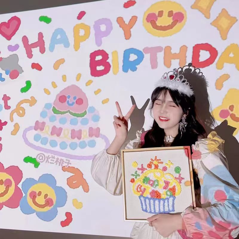 Máy chiếu chữ Happy Birthday mini sáng tạo phong cách Hàn Quốc thích hợp cho trẻ em