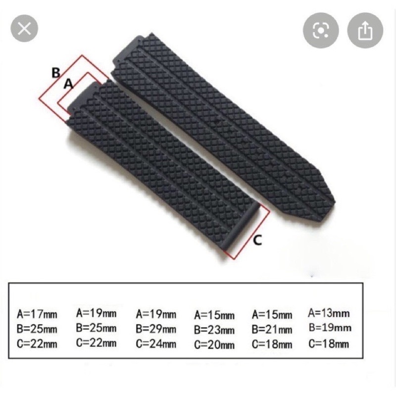 Dây đồng hồ H U B L Nam case 42,lót da lộn xám,size 19-25-22,tặng tool thay dây