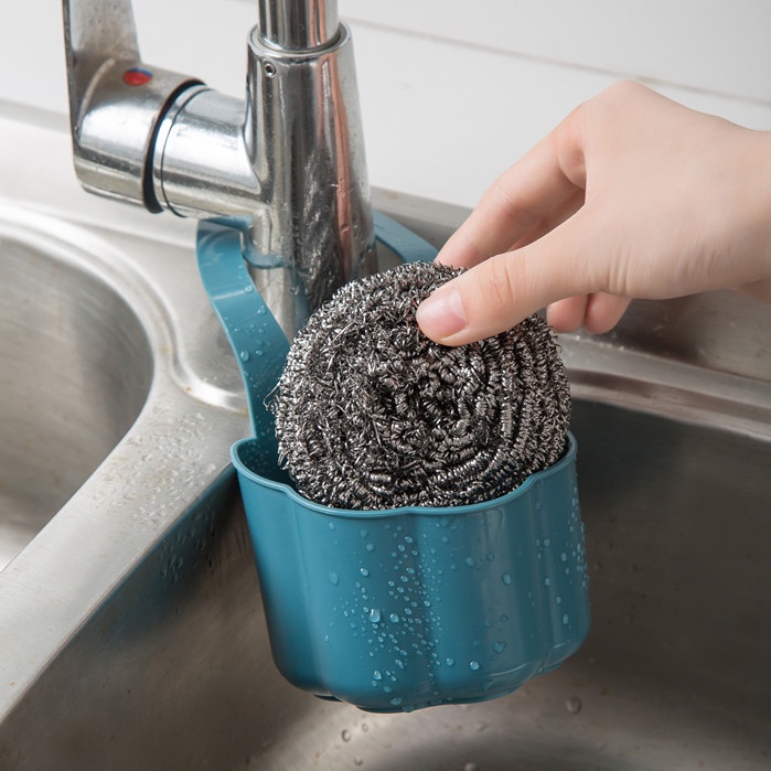 Giỏ Đựng Mút Rửa Chén / Xà Phòng / Miếng Rửa Chén Hình Tam Giác Đa Năng Tiện Dụng Cho Nhà Bếp