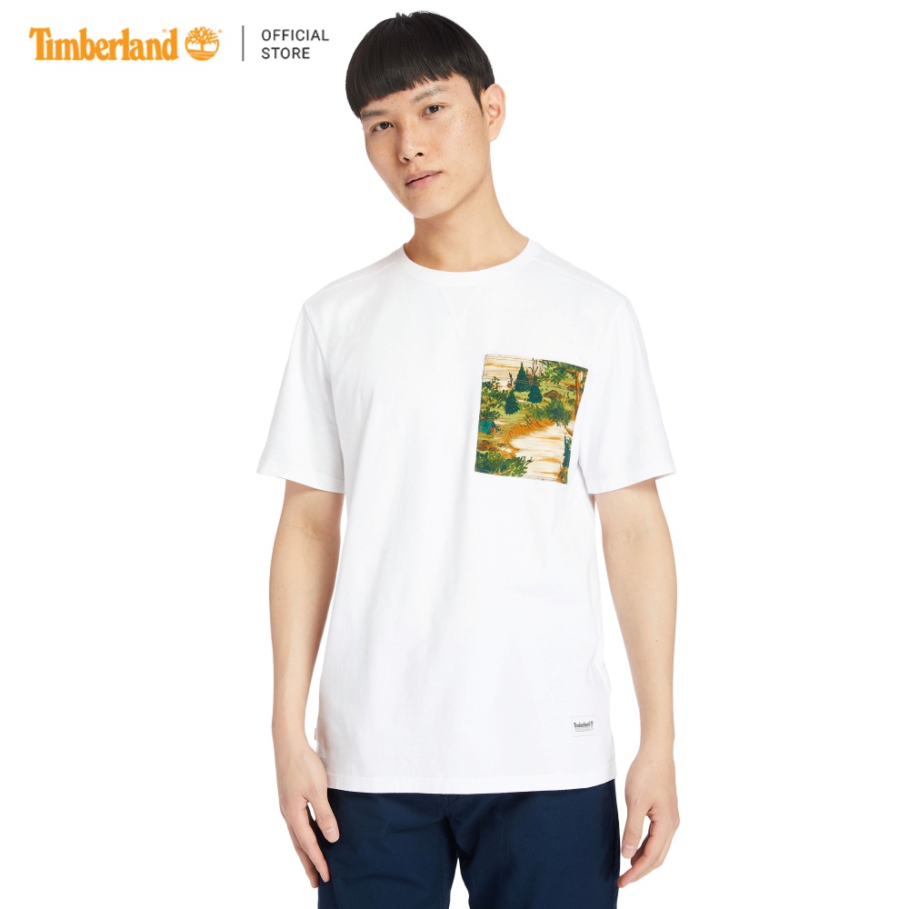 Áo Thun Nam Field Trip Print-Pocket Tee Màu Trắng Timberland TB0A254Z13