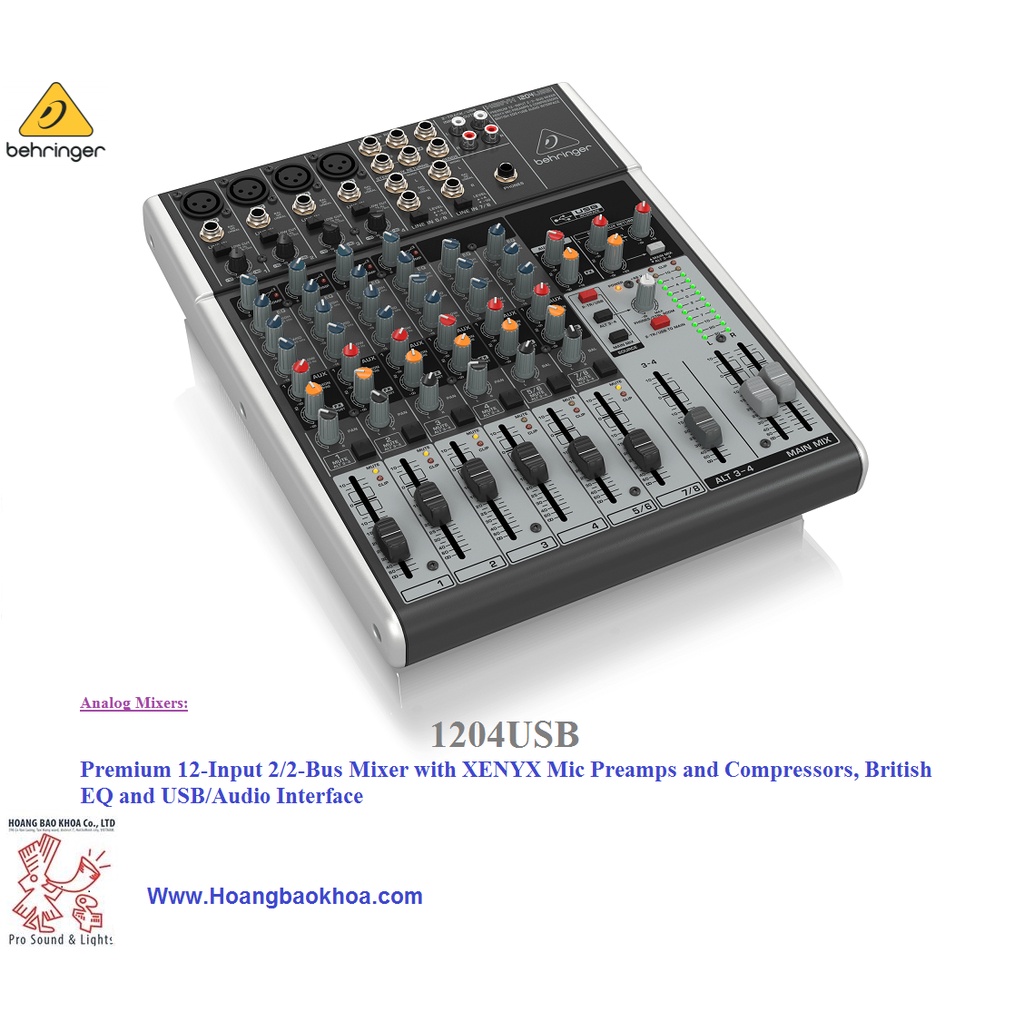 1204USB Analog Mixers Behringer | Mixer cơ Behringer 1204USB