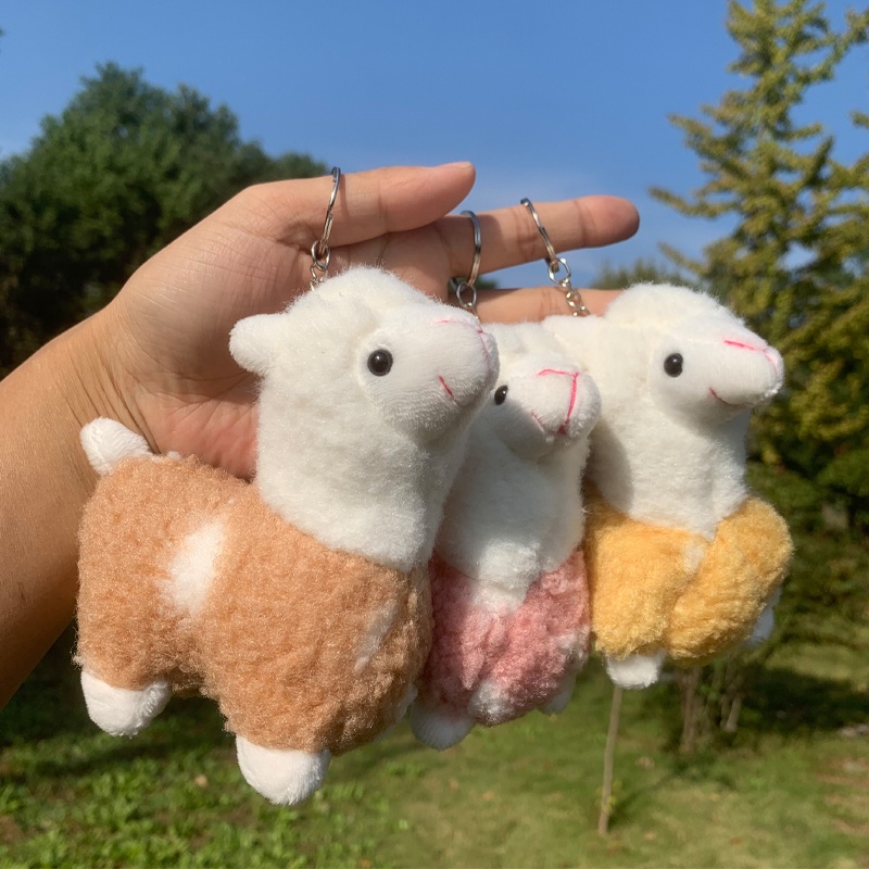 Gấu bông Acapaca mini trang trí chú Lạc Đà cute, móc chìa khóa đa năng làm món quà xinh tặng bạn bè người thân