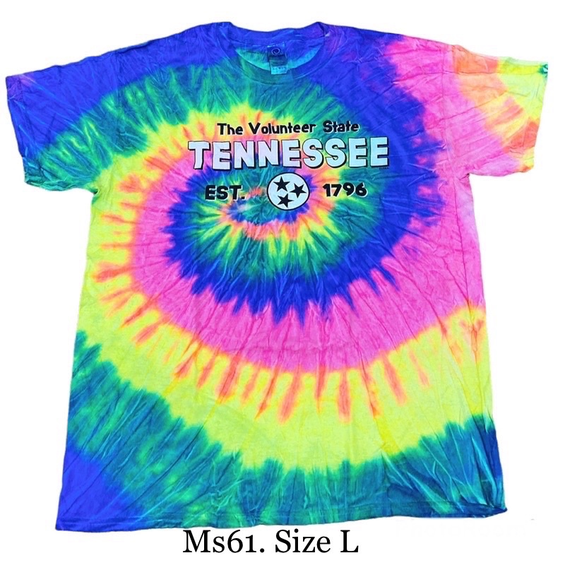 Áo thun thun loang tie dye cầu vòng p3