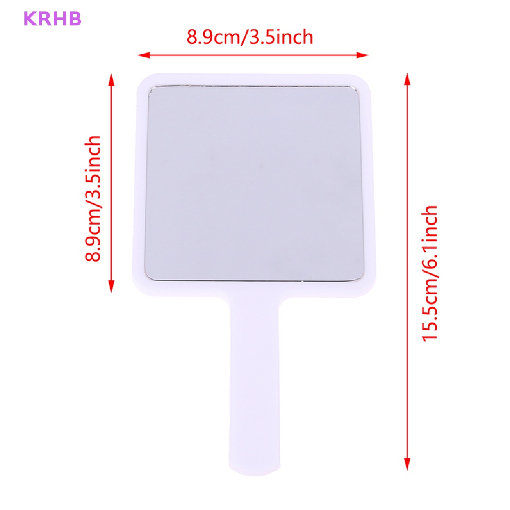 Gương Trang Điểm Cầm Tay Hình Vuông KRHB Kèm Tay Cầm Mới