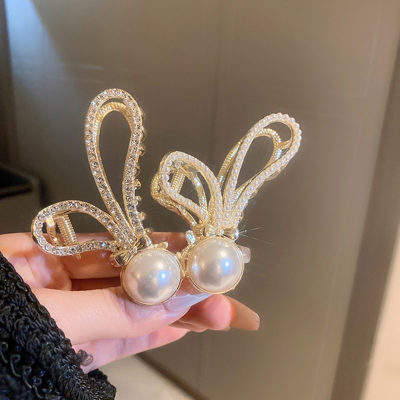 Kẹp Tóc Hình Tai Thỏ Đính Đá Thời Trang Hàn Quốc Dành Cho Nữ