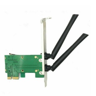 Card WiFi PCI-E Express + 2 Ăng-Ten Mở RộNg Cho PC