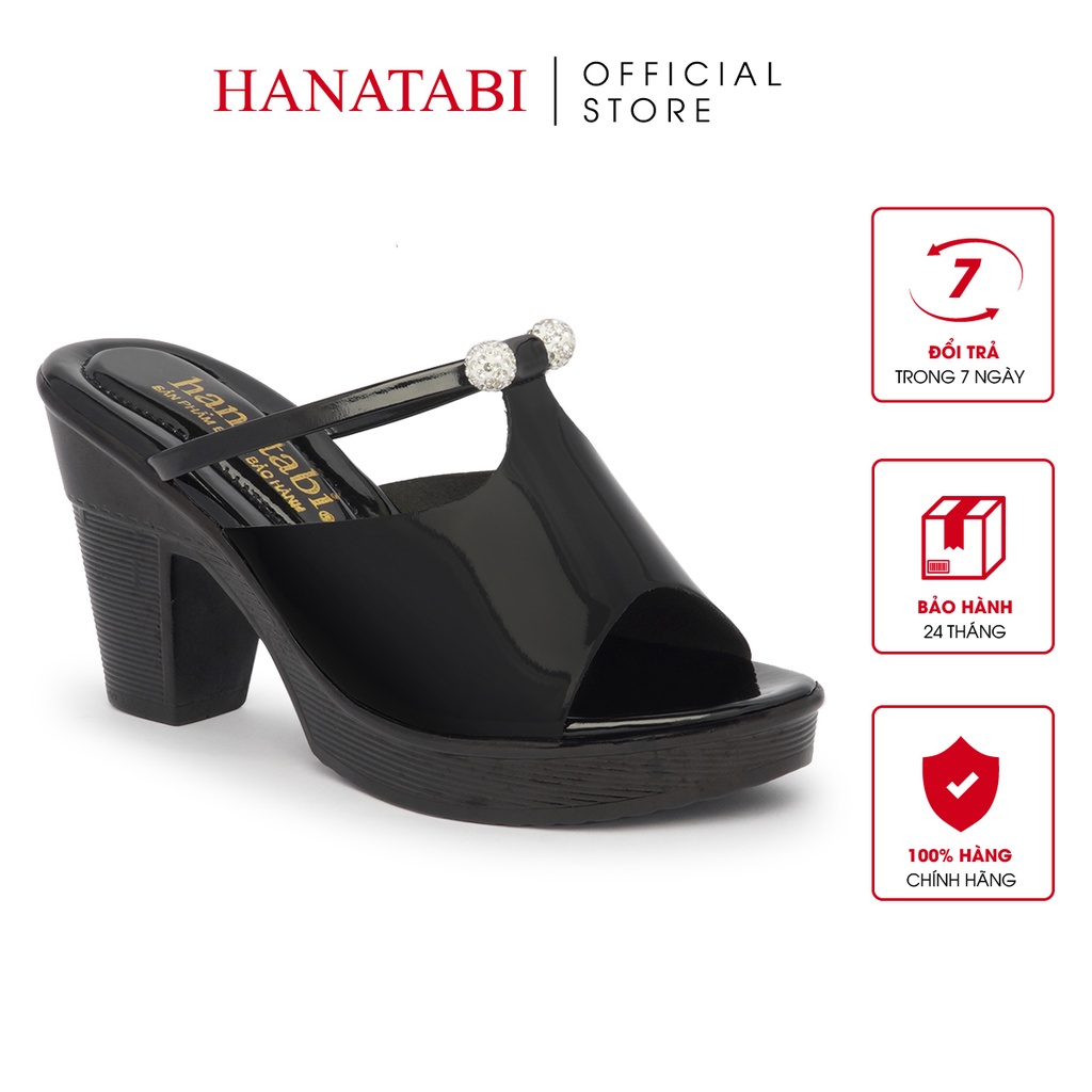  Dép Cao Gót Nữ Hanatabi Quai Ngang Gót Cao 9cm Mã HNDE9F690DE