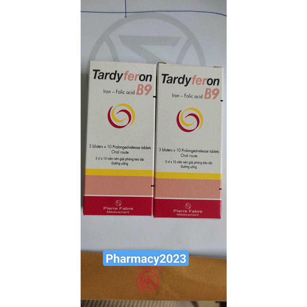 Viên bổ sung sắt tardyferon b9 hộp 30 viên