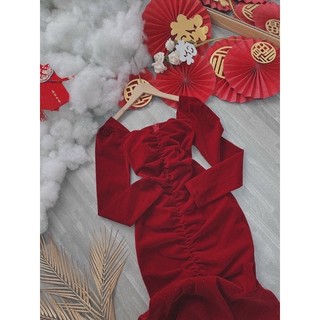 ĐẦM MIDI NHUNG ĐUÔI CÁ