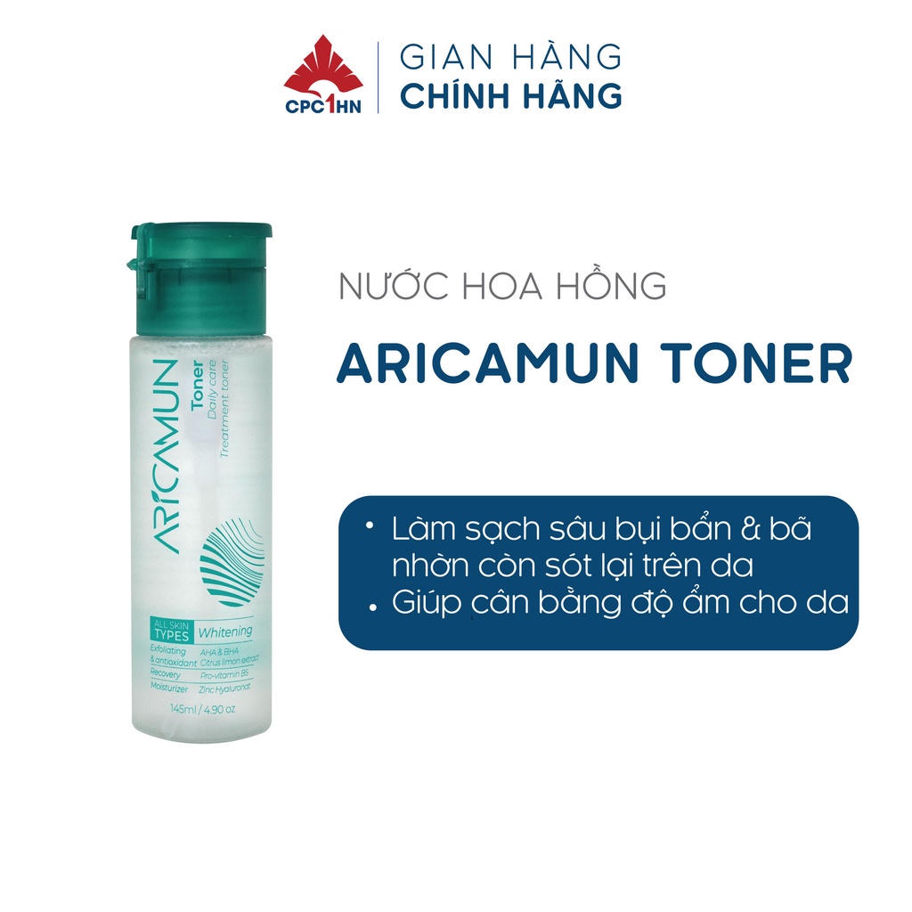 Nước Cân Bằng Giảm Nhờn Ngứa Mụn Làm Dịu Da ARICAMUN 100ml &145ml