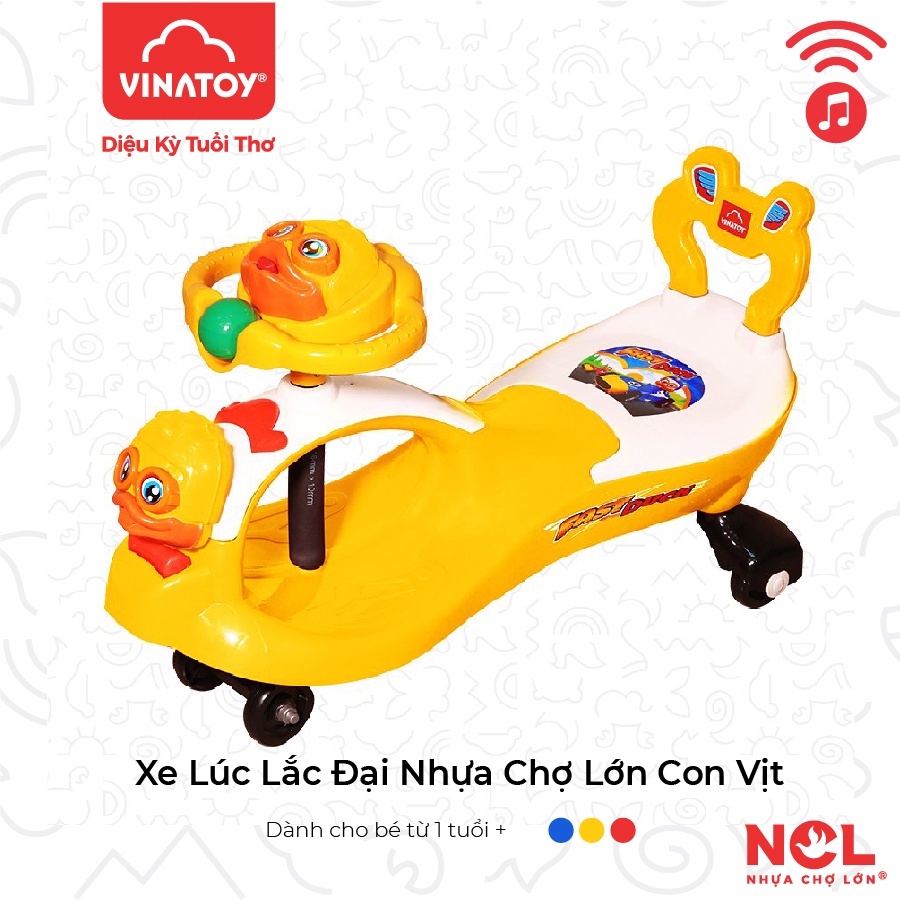 Xe Lắc Đại Nhựa Chợ Lớn hình Con Vịt (Có nhạc) - M1847B-X3B