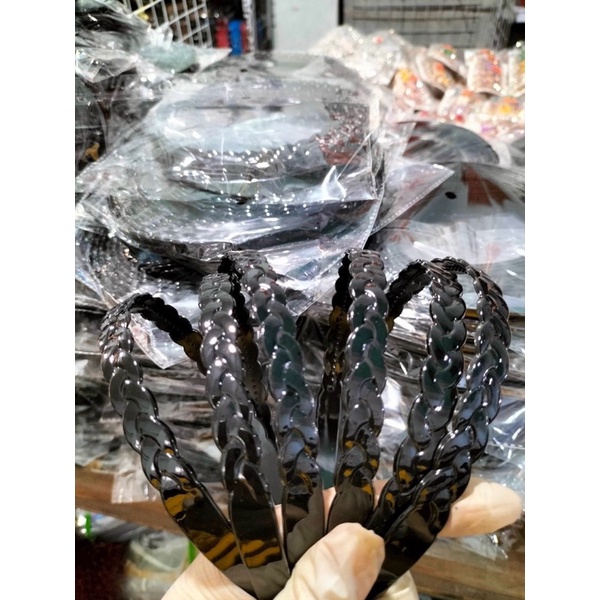 Bờm cài tóc màu đen bóng nhiều mẫu hot