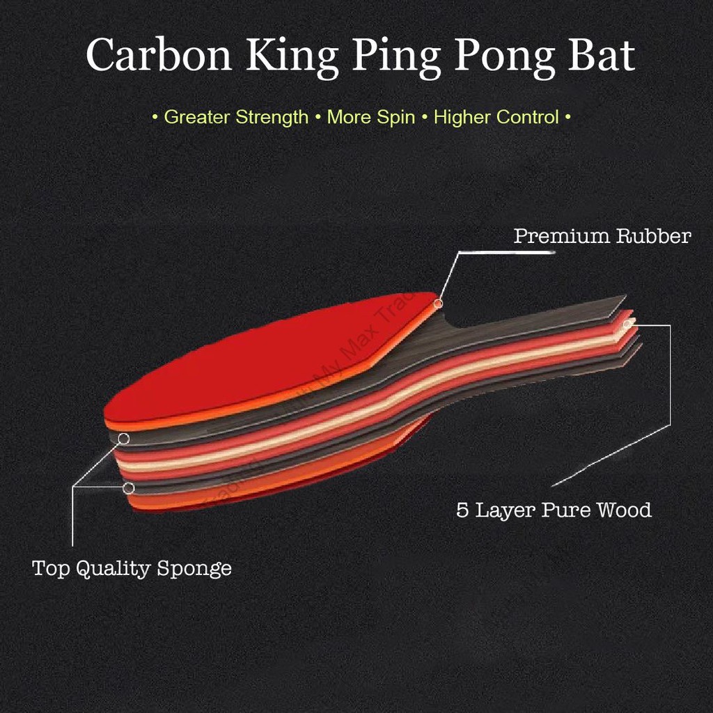 Vợt Đánh Bóng Bàn Bằng Cao Su Carbon Nano 6 Sao Chất Lượng Cao