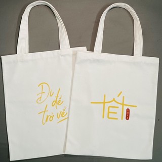 Túi tote, túi canvas, in chữ, tiện dụng,xinh xắn,size 31x36cm