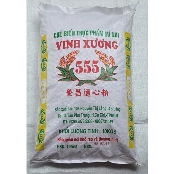 Nui 555 Vĩnh Xương - 10kg/ bao (VUI LÒNG GHI CHÚ NUI NGẮN HOẶC DÀI)