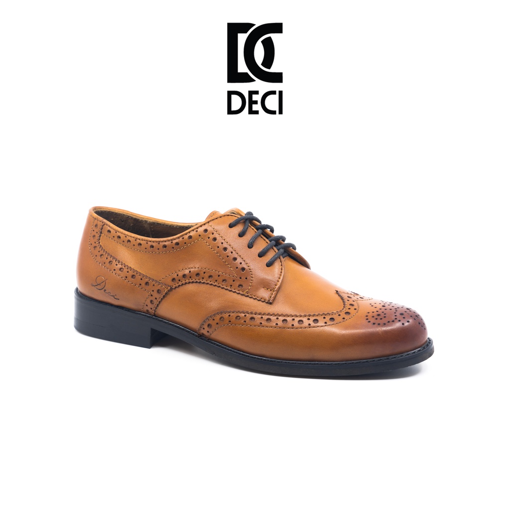 Giày da DECI dòng Derby Brogue công sở màu nâu OXFORD HA2