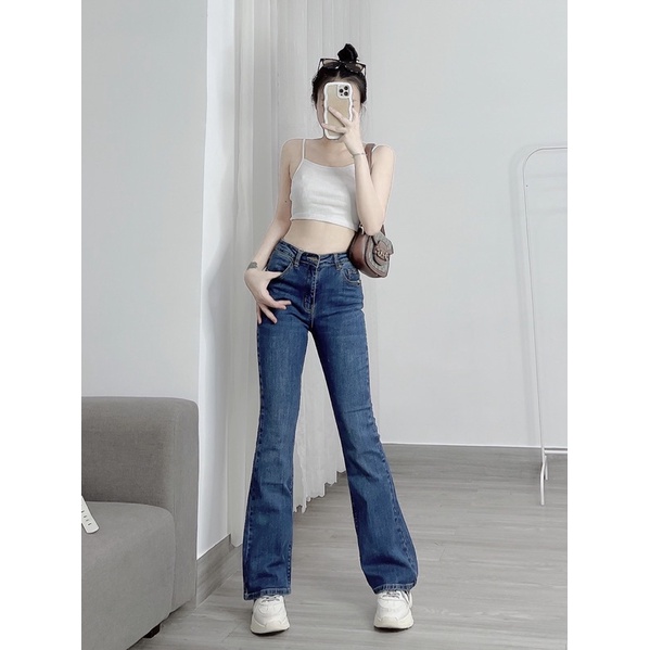 Quần Jean nữ ống Loe xuất xịn dài 98-100cm