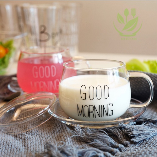 Cốc Uống Nước Goodmorning Thuỷ Tinh Borosilicate Chịu Nhiệt 350Ml - H2Decor
