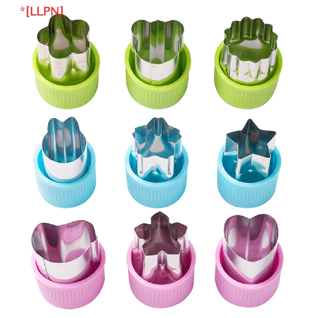 Bộ 3 Dụng Cụ Cắt Trái Cây Hình Ngôi Sao / Trái Tim Bằng Thép Không Gỉ Tay Cầm Nhựa Tiện Dụng