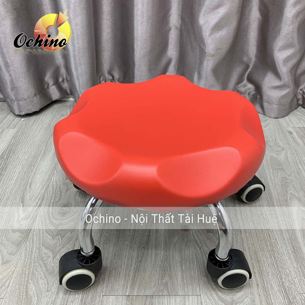 Ghế Nail Bánh Xe, Ghế Xoay Đóng Hàng Tiện Lợi Mẫu TRÒN VÁT Sang Chảnh  (Ảnh Thật Shop Chụp)