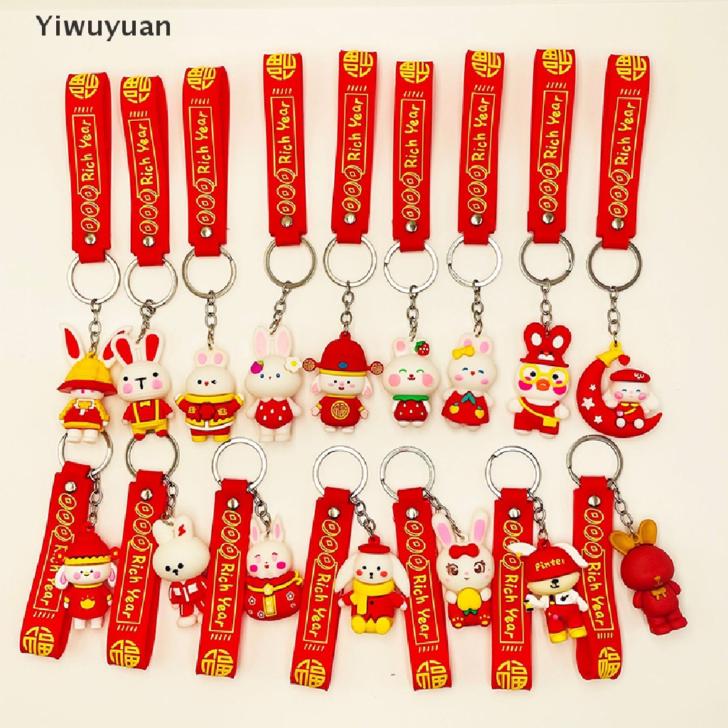 < Yiwuyuan > Móc Chìa Khóa Hình Thỏ Con Năm Mới 2023 Kiểu Trung Hoa