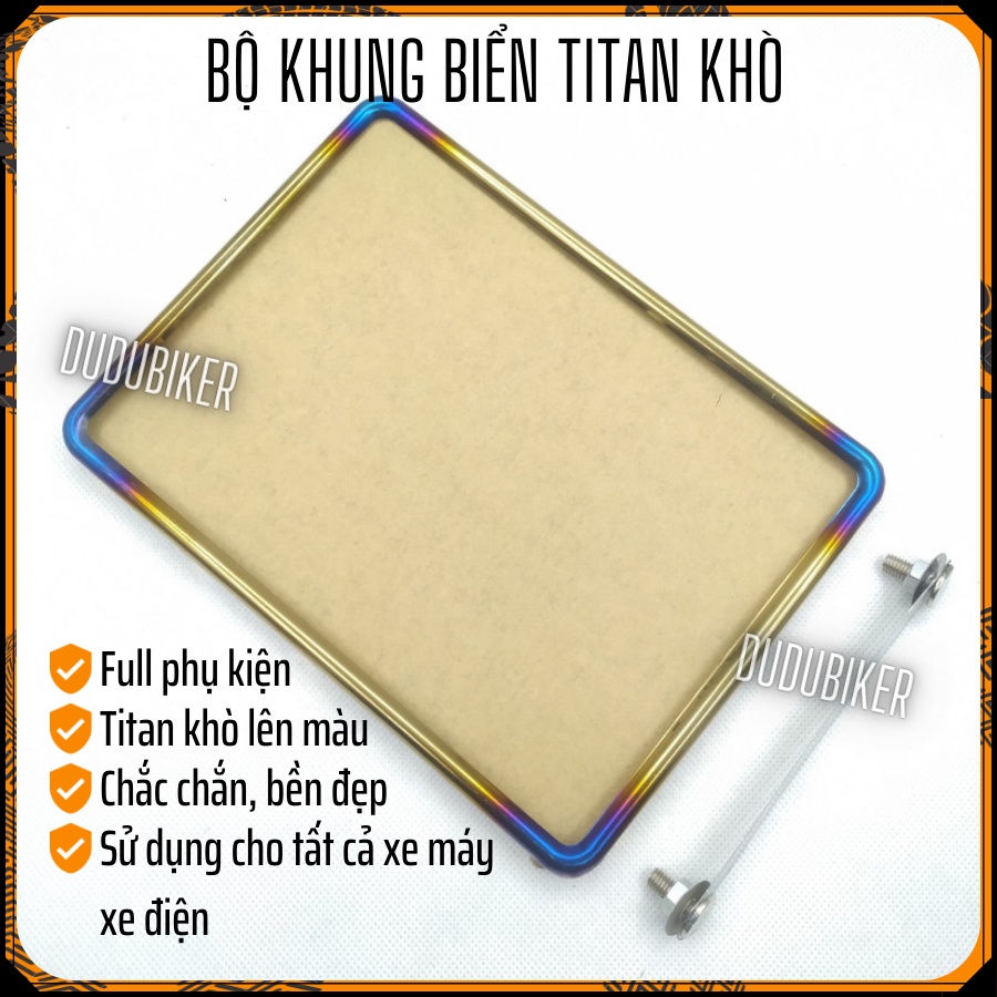 Khung Biển Số TITAN KHÒ LÊN MÀU gắn Xe Máy, Khung Bảng Số Xe Máy, Full