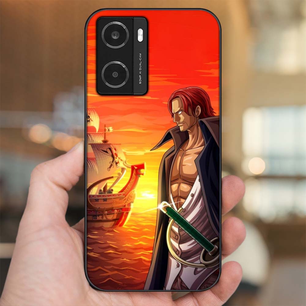 Ốp lưng Oppo A77s viền đen in hình Shanks One Piece Đảo Hải Tặc