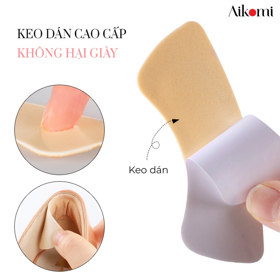 Cặp lót gót bàn chân mềm mại chống rộng giày, chống trầy xước gót bàn chân Aikomi (LGCGC12)