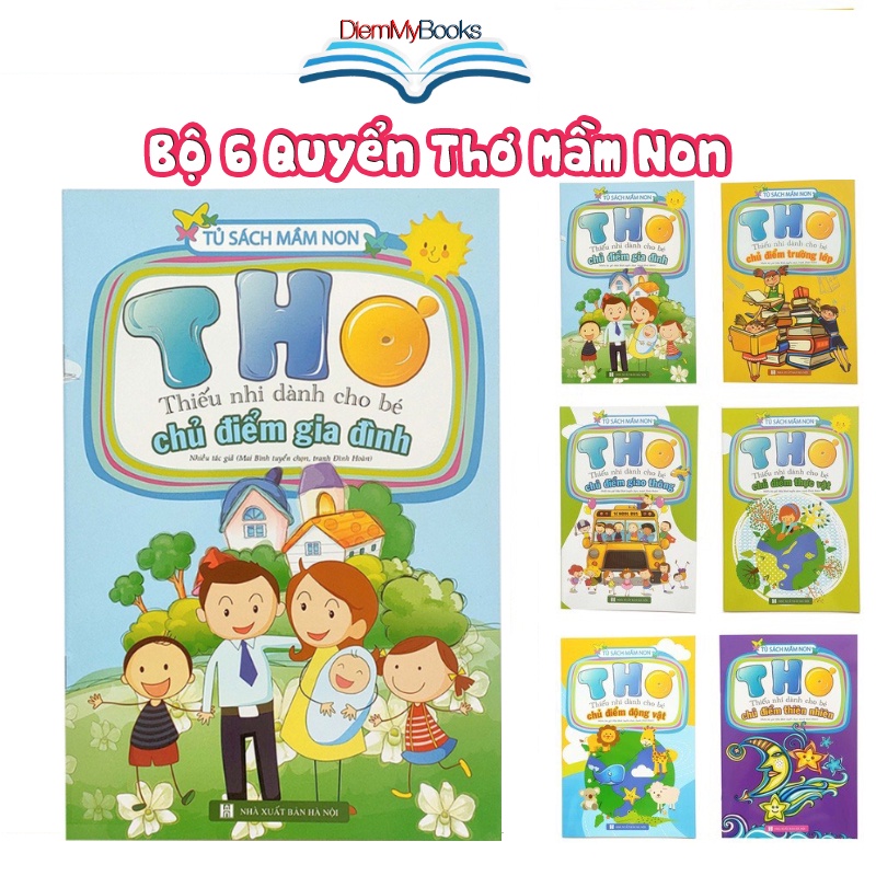 Sách - Bộ 6 Quyển Thơ Thiếu Nhi Dành Cho Bé Với Nhiều Chủ Đề Giúp Bé Phát Triển Ngôn Ngữ Cá Nhân Và Khả Năng Nghe Hiểu