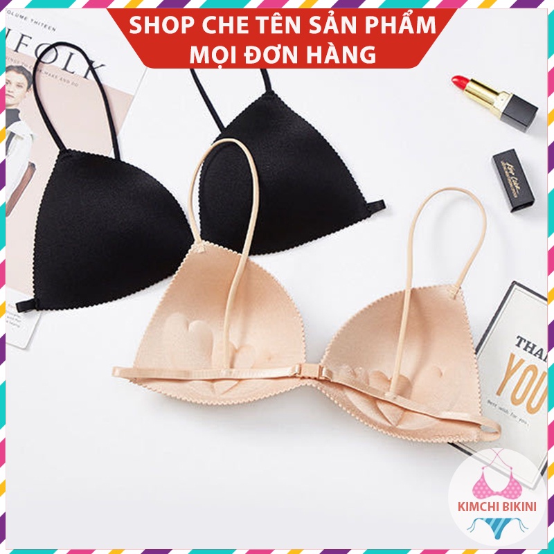 Áo ngực nữ 2 dây cài sau nâng ngực KIMCHIBIKINI áo bra đúc su không gọng tôn vòng 1 gợi cảm AL030