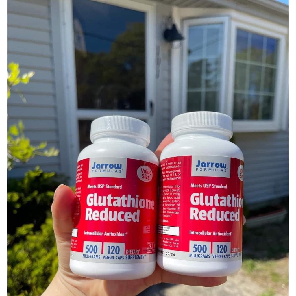 Viên uống trắng da Gluthatione Jarrow 500mg  Mỹ, hàng mỹ bao chuẩn