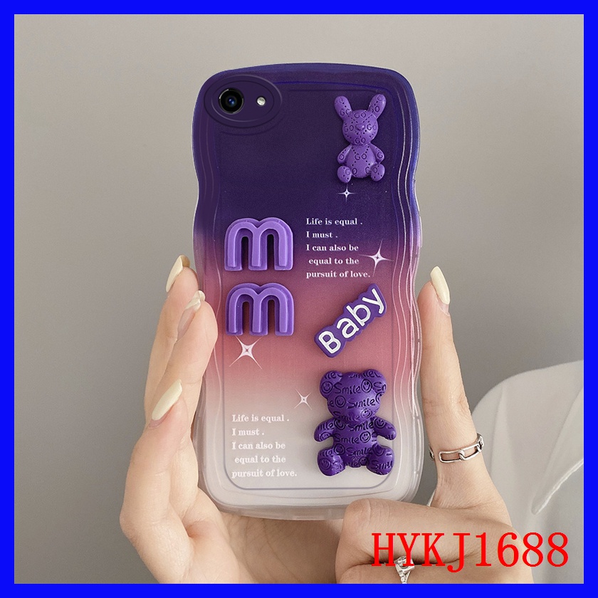 Ốp Lưng silicone tpu Họa Tiết Gợn Sóng 3d Cho OPPO A59 F1S