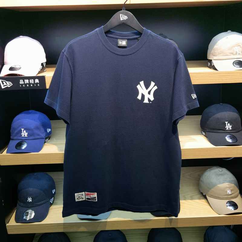 MLB Áo Thun Tay Ngắn In Hình ny / LA Thời Trang Mùa Hè