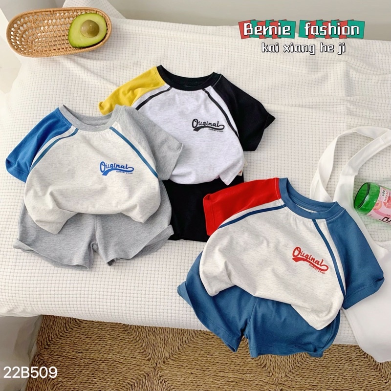 Bộ bé trai Bernie zaclang phối tay Original cho bé từ 8-22kg-22B509