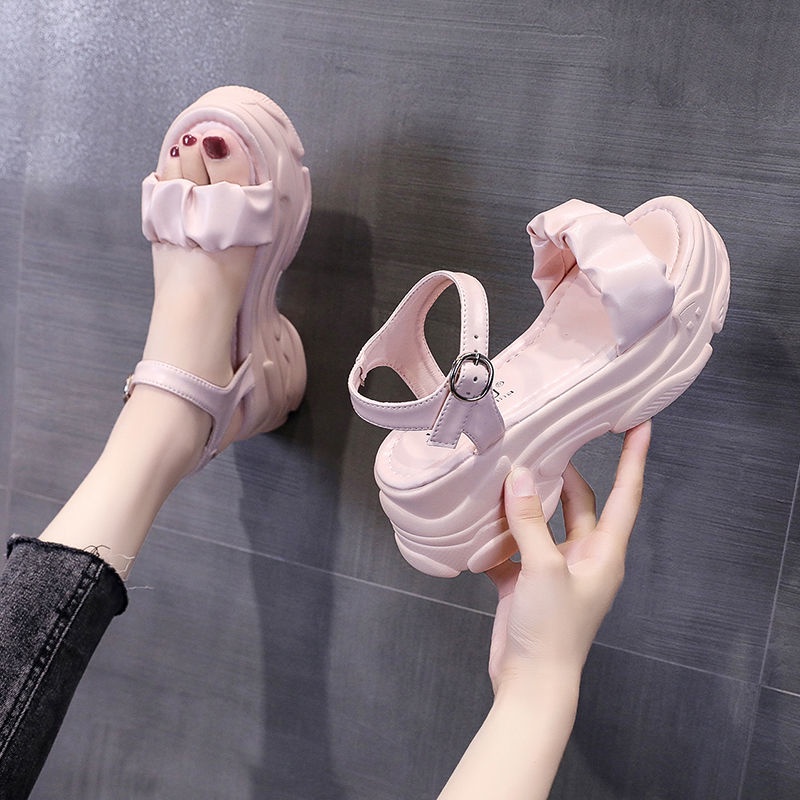 Xăng đan Đế Dày 7Cm Thời Trang Mùa Hè 2023 Cho Nữ