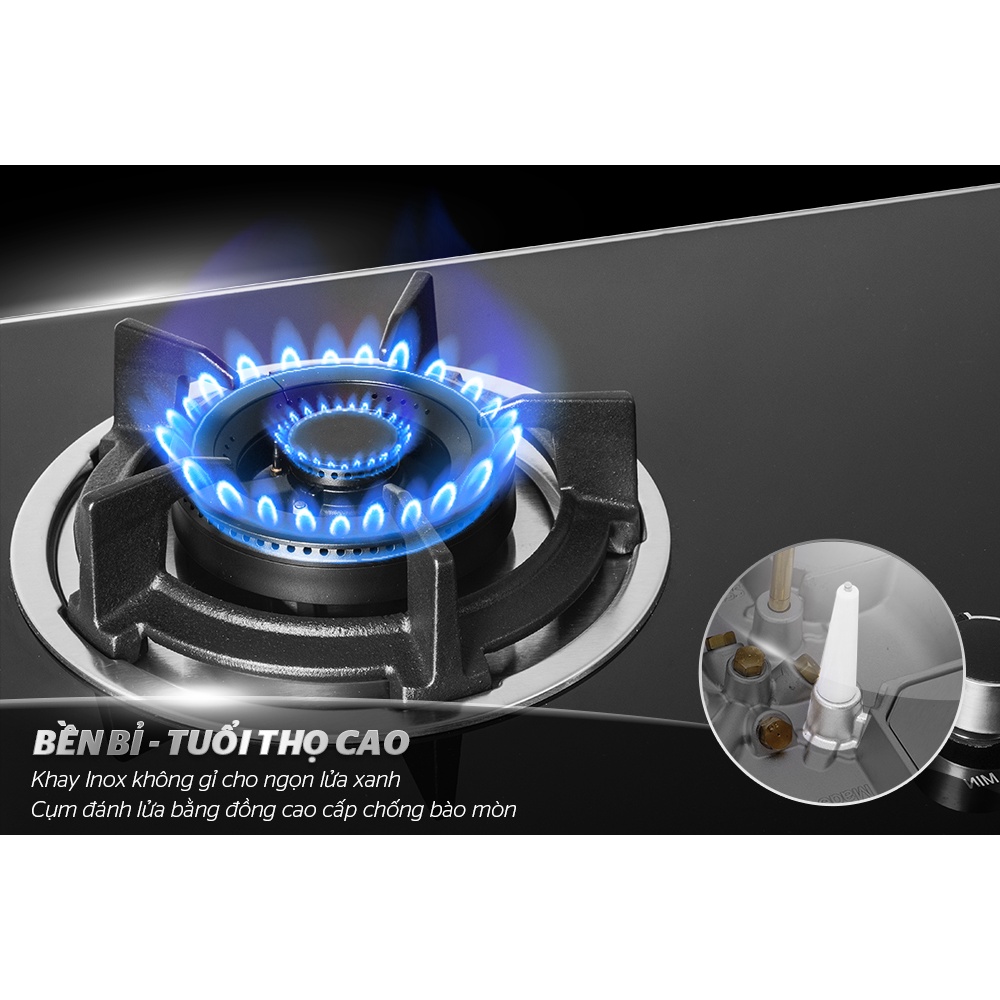 Bếp gas âm kính SUNHOUSE SHB7736