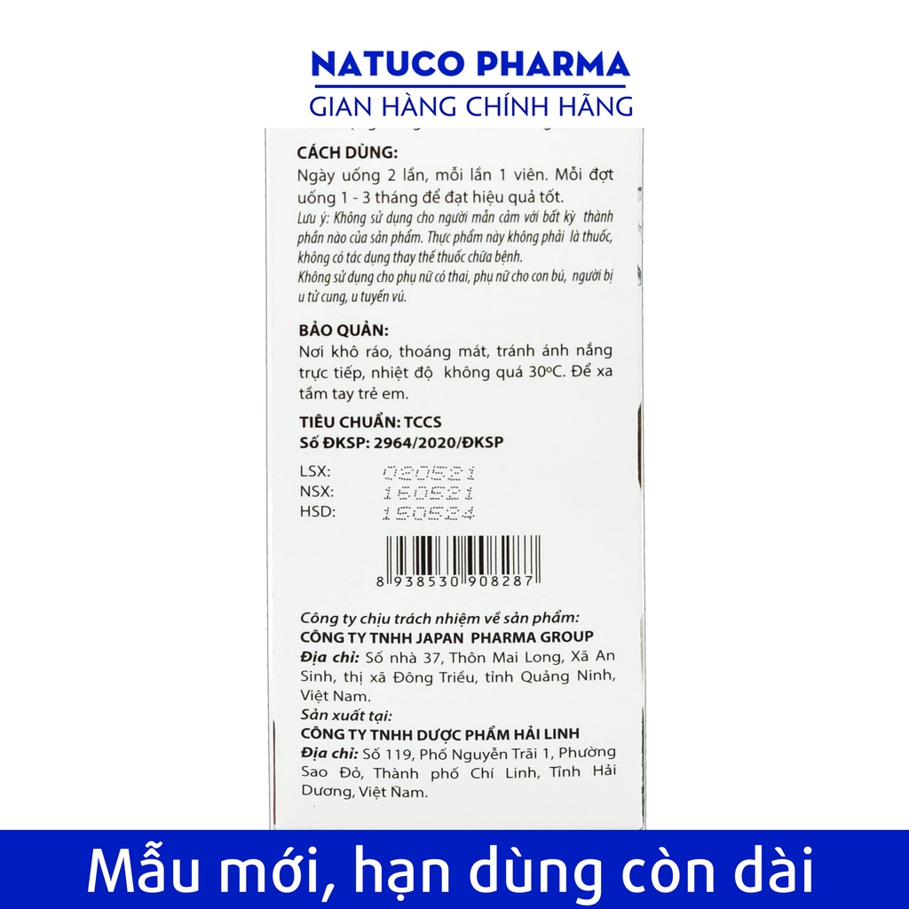 Viên uống đẹp da Collagen Glutathion Plus - Giảm nám sạm da, làm đẹp da, tăng nội tiết tố nữ hiệu quả - Hộp 30 viên