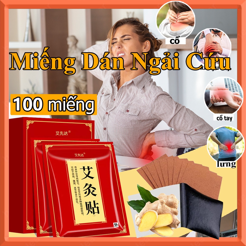 【Túi 50 miếng】Miếng Dán Ngải Cứu Giảm Đau Cực Nhanh Hiệu Quả