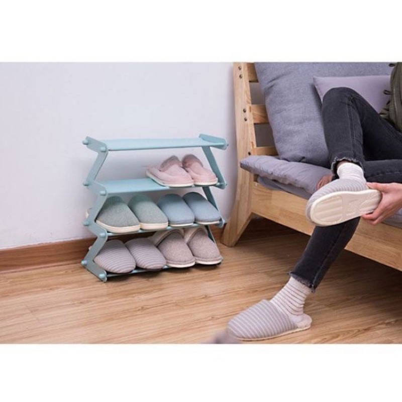 Kệ Dép 4 Tầng Chữ Z Để Sách Vở, Giày Dép, Vật Dụng Đa Năng [Chính Hãng]