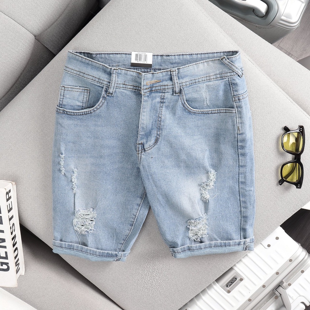 Quần short jean nam co giản denim màu sắc đa dạng mẫu mã cập nhật xu hướng phong cách thời trang chuẩn from size MS222