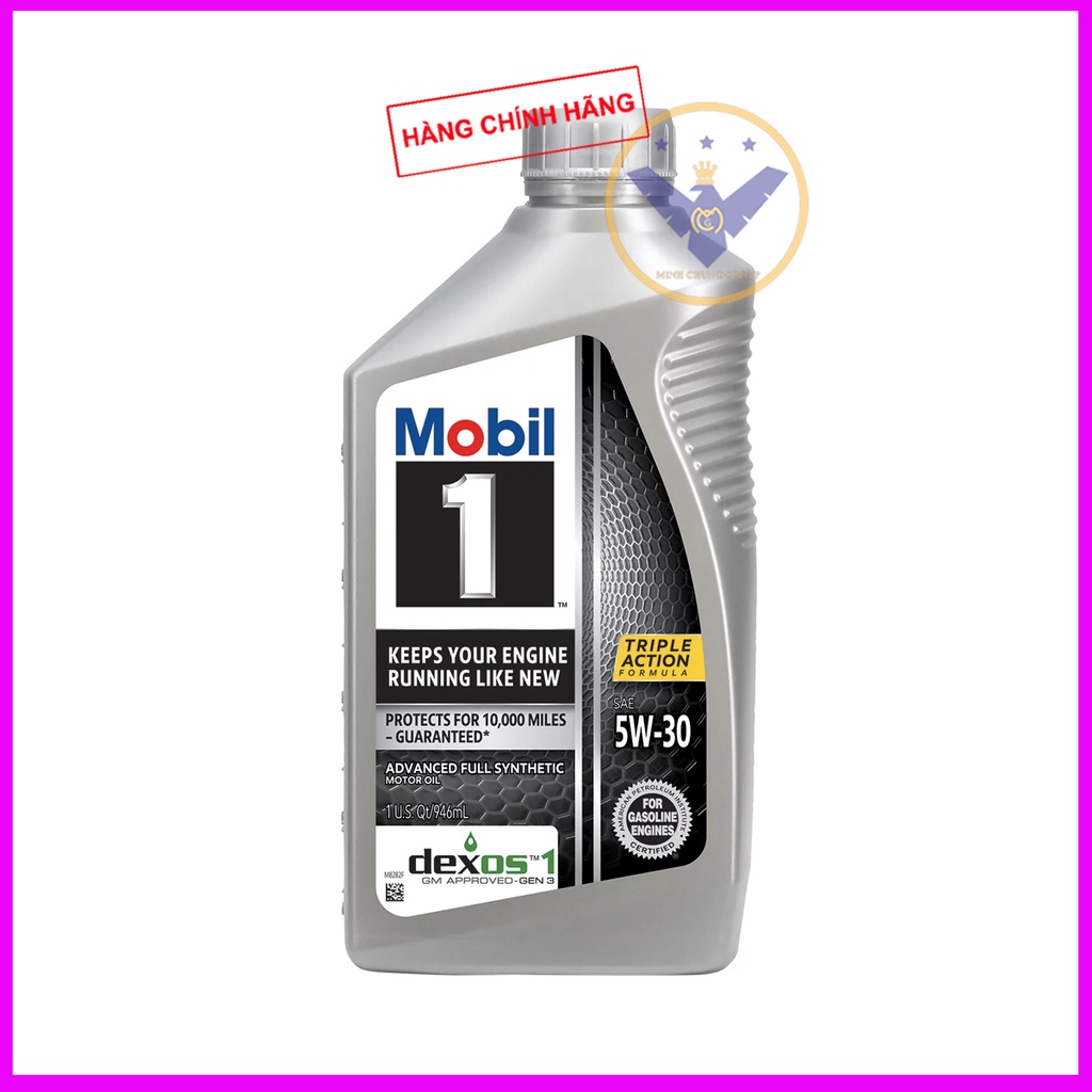 Nhớt xe ô tô, xe tay ga Mobil 1 EP 5W30 tổng hợp cao cấp 946ml - made in USA