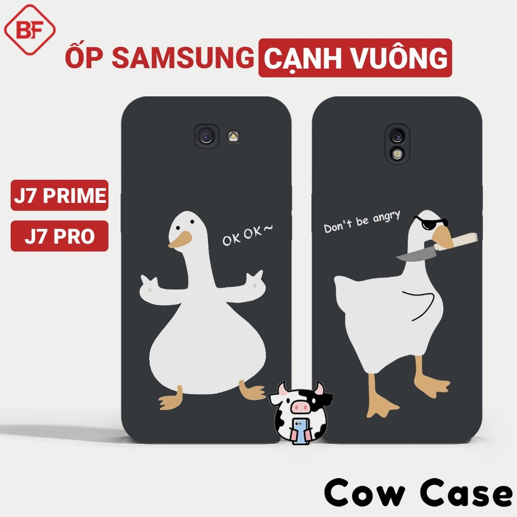 Ốp lưng Samsung J7 Prime, J7 Pro cạnh vuông Basefast | Vỏ điện thoại SS galaxy bảo vệ camera toàn diện BC4
