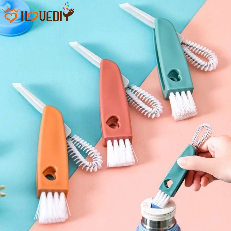 Cọ Vệ Sinh Nắp Chai / Ống Hút 3 Trong 1 Đa Năng Tiện Dụng