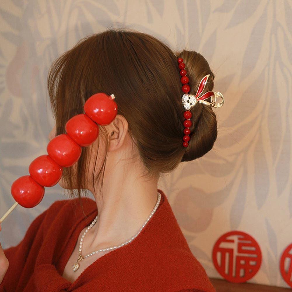 Kẹp Tóc Đính Hạt Hình Thỏ Dễ Thương Thời Trang Cho Nữ