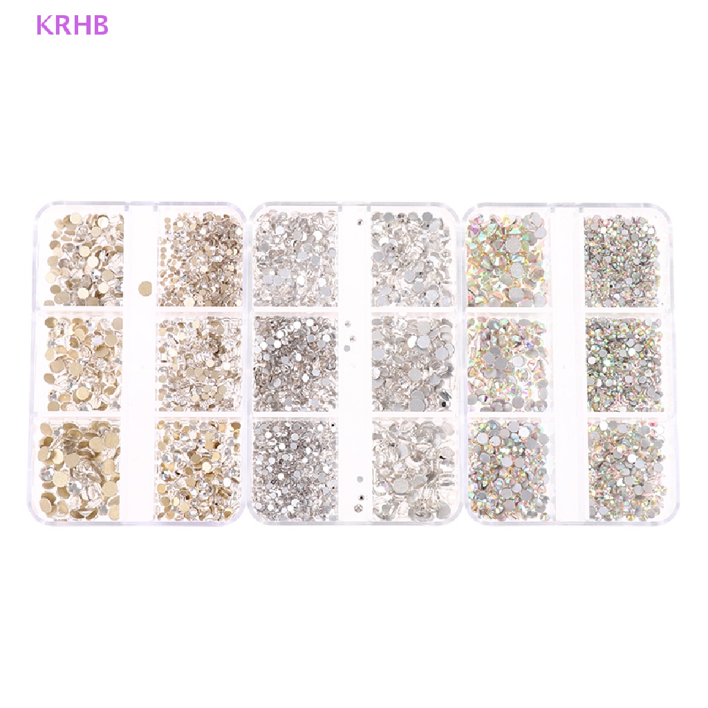 Hộp 6 Kích Cỡ Đá Pha Lê Trang Trí Móng Tay Nghệ Thuật Mới