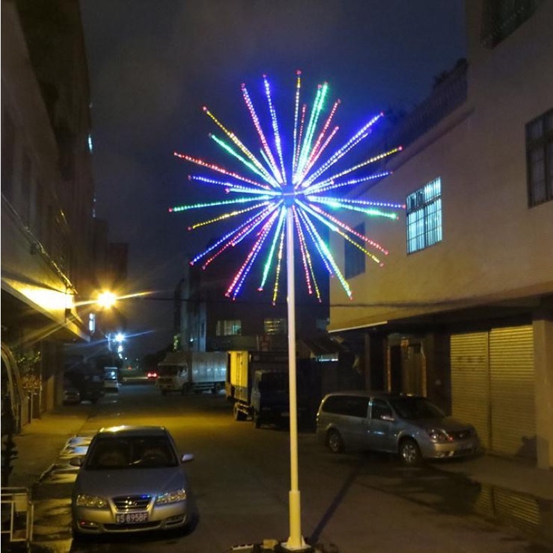 LED PHÁO HOA CÓ ÂM THANH CHỐNG NƯỚC DÙNG NGOÀI TRỜI FULL MÀU ic 1903