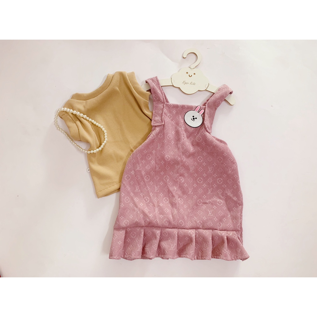 Ngọc Kids - Set áo + yếm nhung 6-18kg