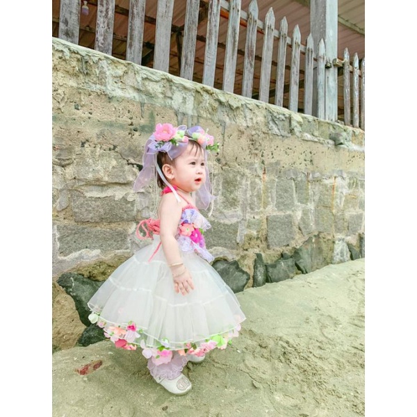 Bờm tóc lolita hoa xinh cho bé nhiều màu