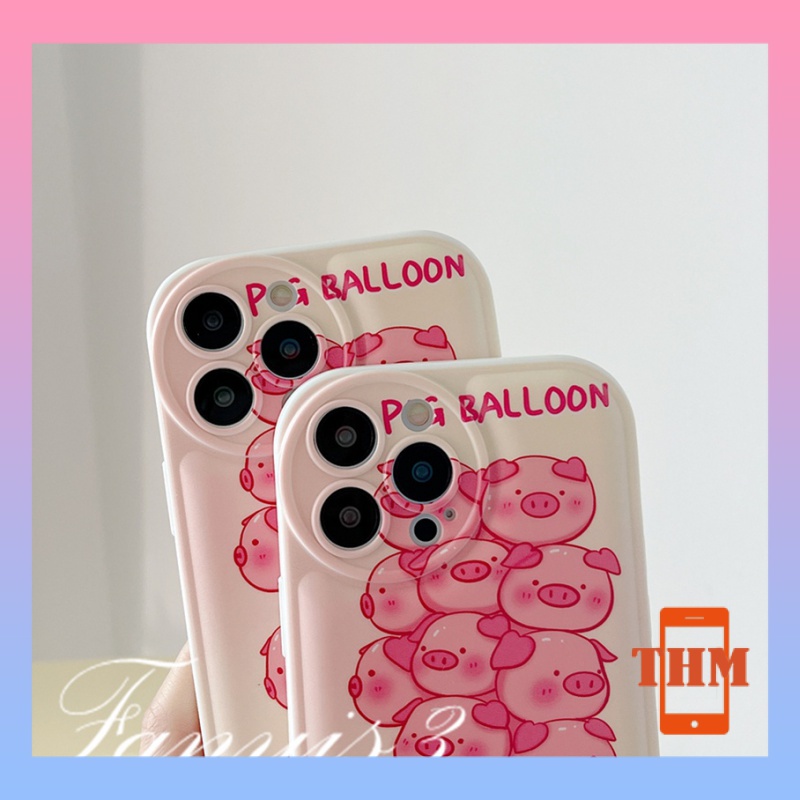 Ốp Điện Thoại Mềm Hình Heo Dễ Thương Cho Iphone6 6splus 7 7plus 8 8plus XR x xs 12 11 pro max plus 13 promax-5013
